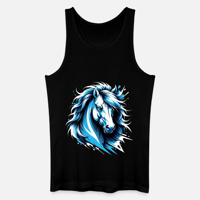 Dallas Pferd. Texas - Männer Bio Tank Top - Schwarz