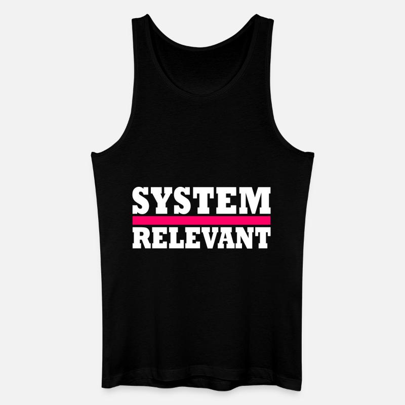 System relevant - Männer Bio Tank Top - Schwarz