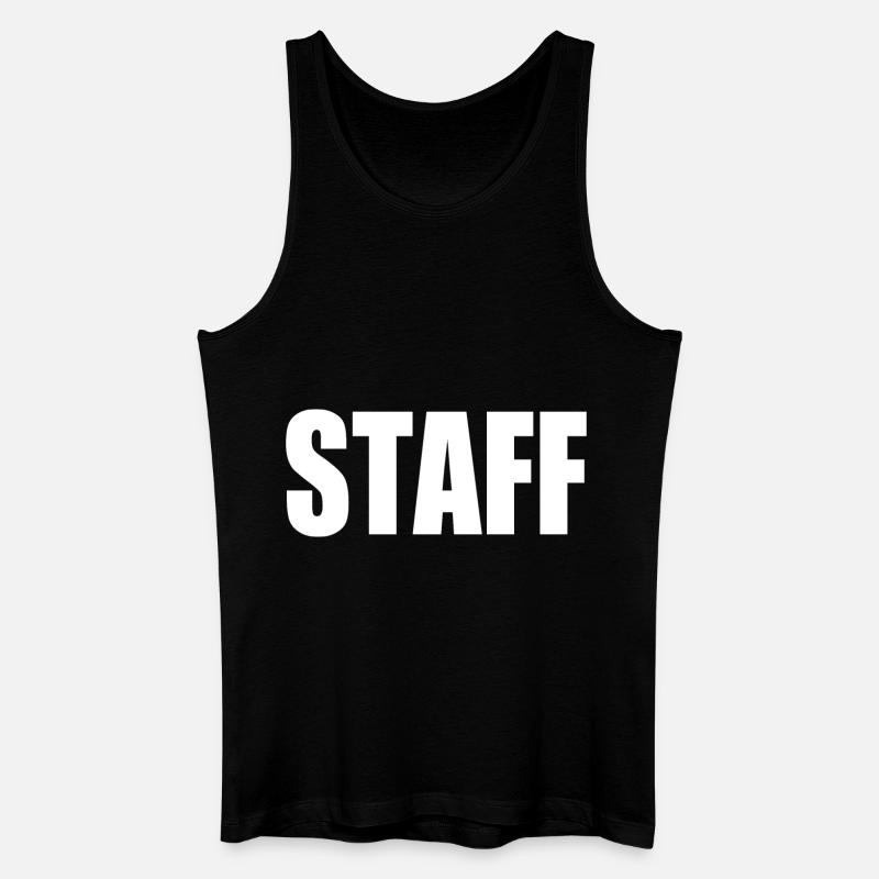 Staff - Männer Bio Tank Top - Schwarz