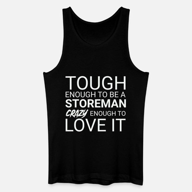 Storeman Crazy - Männer Bio Tank Top - Schwarz