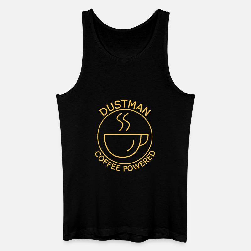 Dustman Coffee Powered - Männer Bio Tank Top - Schwarz