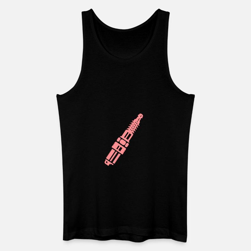 Zündkerze / spark plug (1c) - Männer Bio Tank Top - Schwarz
