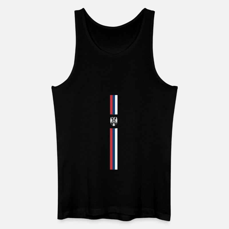 Srbija Flag III - Eagle - Männer Bio Tank Top - Schwarz