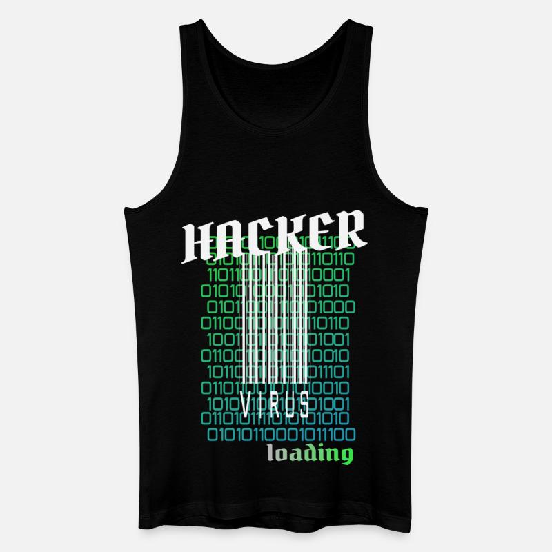 Anonymous, Hacker - Männer Bio Tank Top - Schwarz