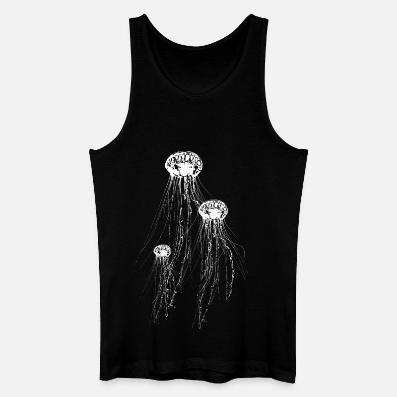 Qualle - Männer Bio Tank Top - Schwarz