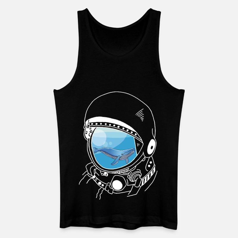 Ein Wal in den Sternen (weiß) - Männer Bio Tank Top - Schwarz