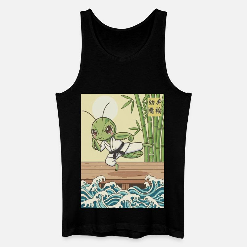 Kawaii Kampfkunst Gottesanbeterin - Männer Bio Tank Top - Schwarz
