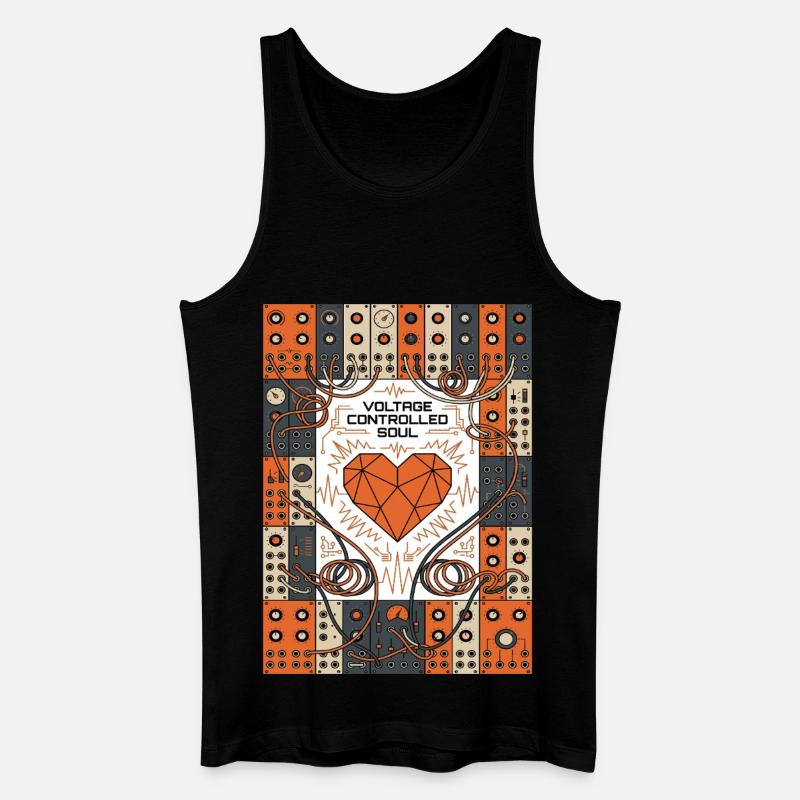 Spannungsgesteuerte Seele. Synthie - Männer Bio Tank Top - Schwarz