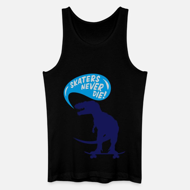 t-rex skater - Männer Bio Tank Top - Schwarz