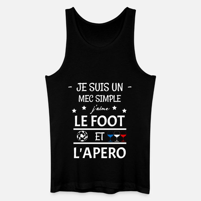 Fußball - Männer Bio Tank Top - Schwarz