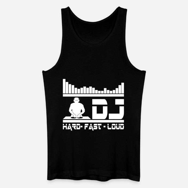 DJ EQUALIZER HARD FAST LOUD - Débardeur bio Homme - noir