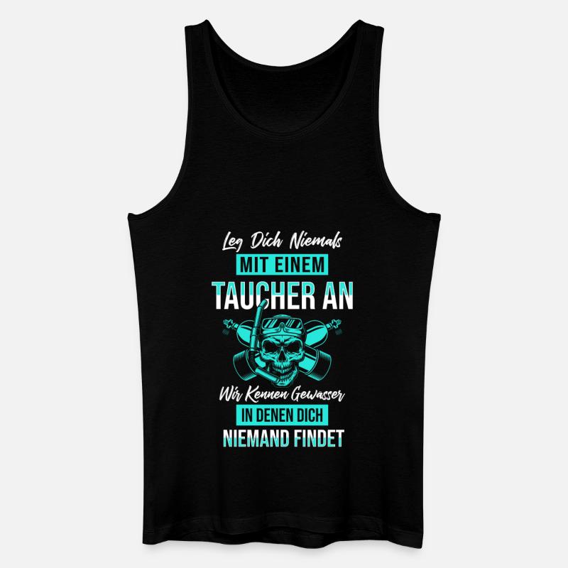 Taucher Geschenk - Männer Bio Tank Top - Schwarz