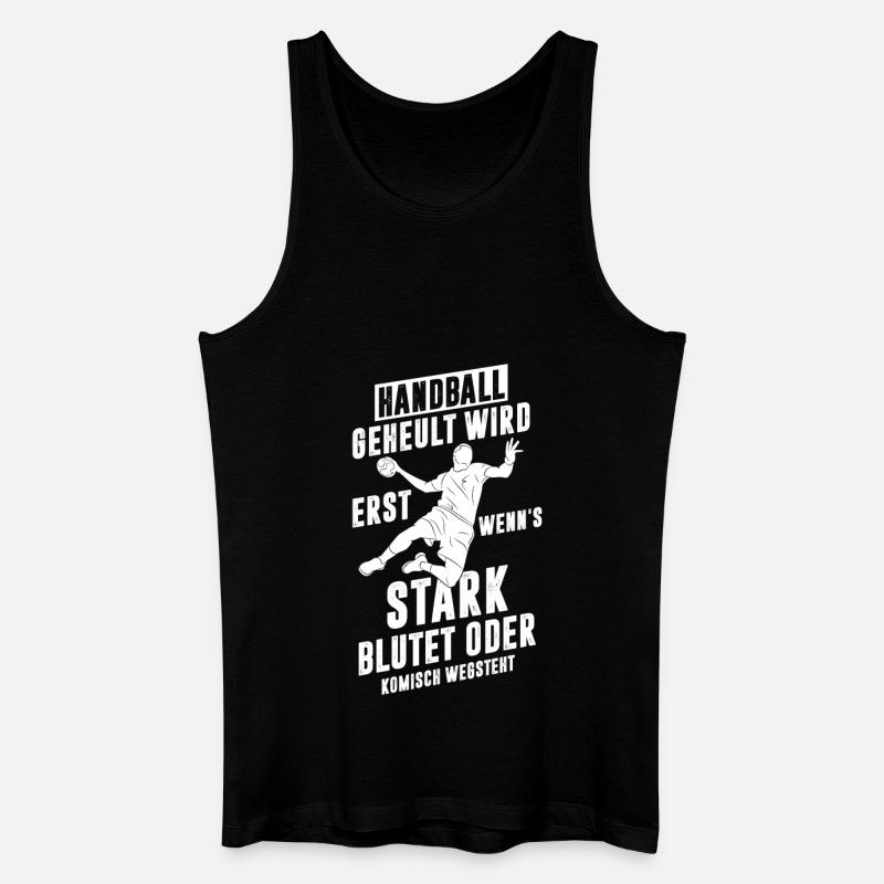 Handball Spruch - Männer Bio Tank Top - Schwarz