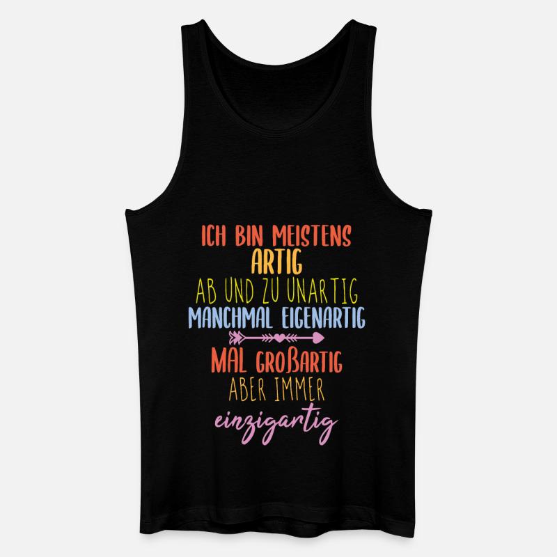 Einzigartig Spruch - Männer Bio Tank Top - Schwarz