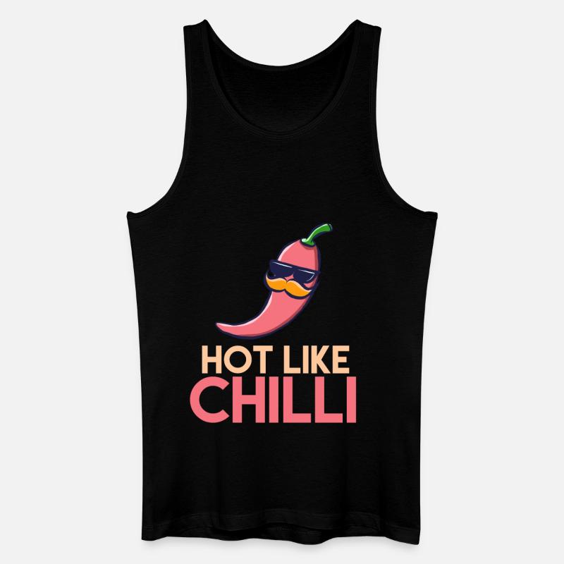 Hot like Chilli - Männer Bio Tank Top - Schwarz