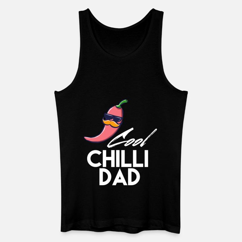 Chilli Spruch Papa - Männer Bio Tank Top - Schwarz