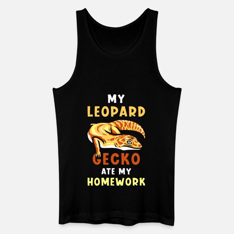 Leopard Gecko Spruch lustig - Männer Bio Tank Top - Schwarz