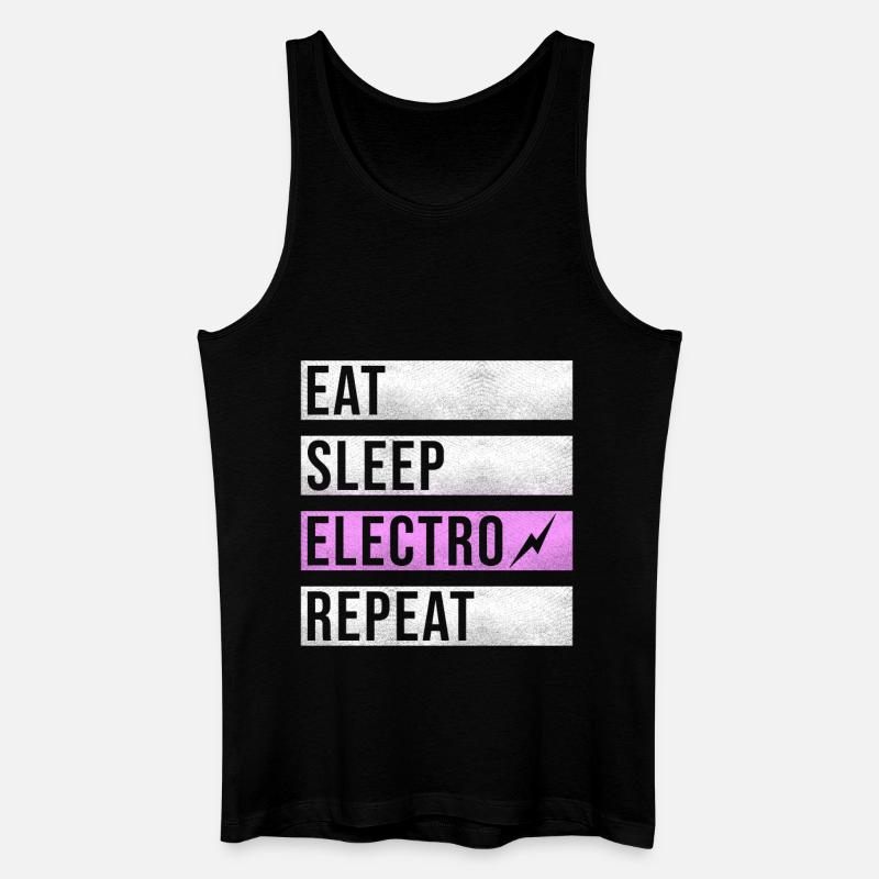 Techno Musik Electro Raver - Männer Bio Tank Top - Schwarz