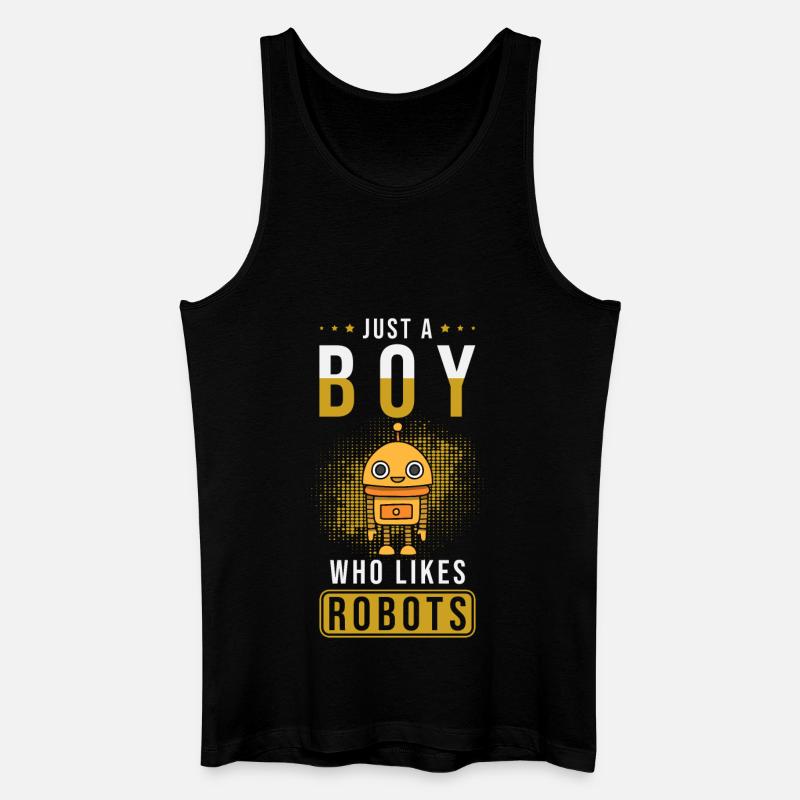 Roboter - Männer Bio Tank Top - Schwarz