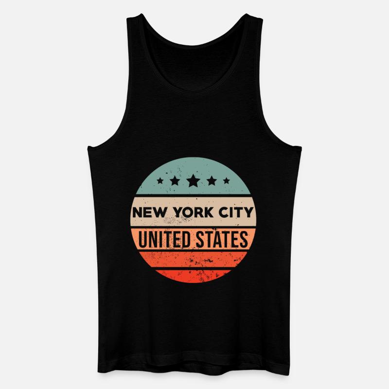 New York NY - Männer Bio Tank Top - Schwarz