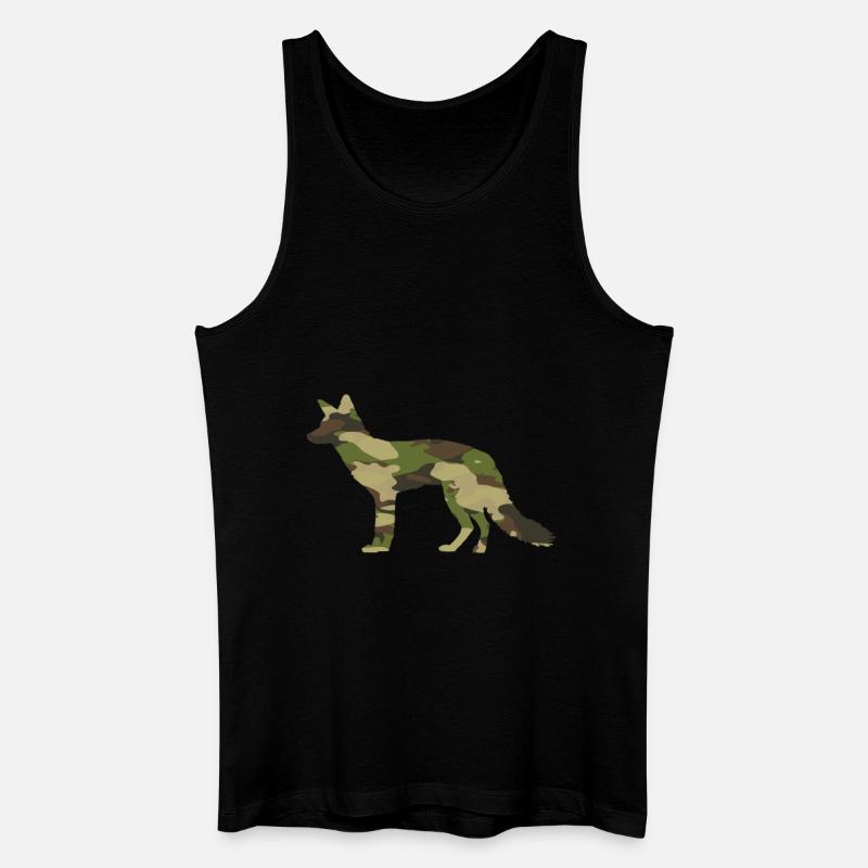 Fuchs Füchse Camouflage Jäger Geschenke - Männer Bio Tank Top - Schwarz