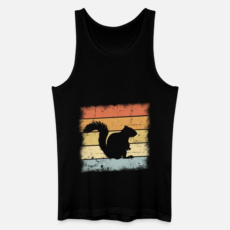 Eichhörnchen Retro Design - Männer Bio Tank Top - Schwarz