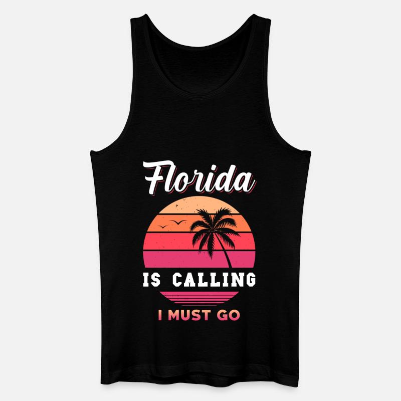 Florida - Männer Bio Tank Top - Schwarz