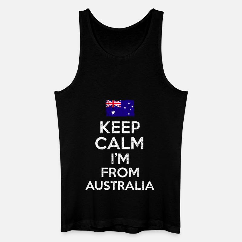 Australia Keep Calm - Männer Bio Tank Top - Schwarz