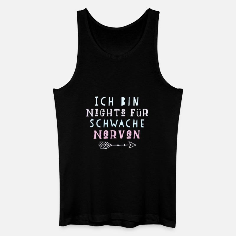 Lustiger Spruch Nerven - Männer Bio Tank Top - Schwarz