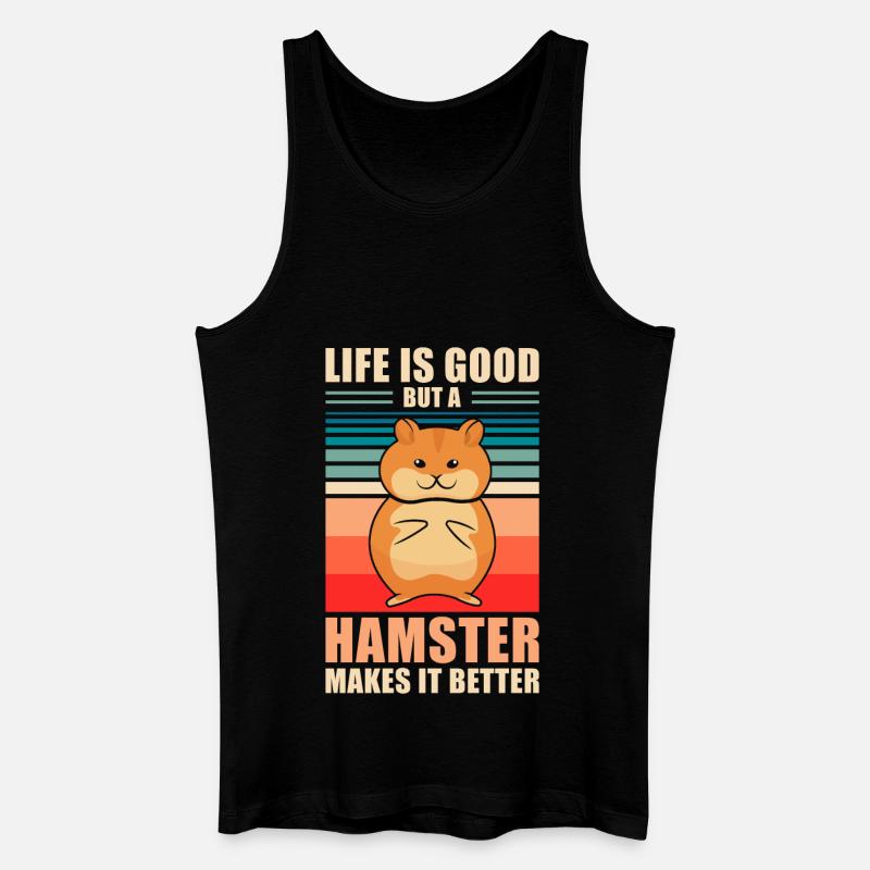 Hamster - Männer Bio Tank Top - Schwarz