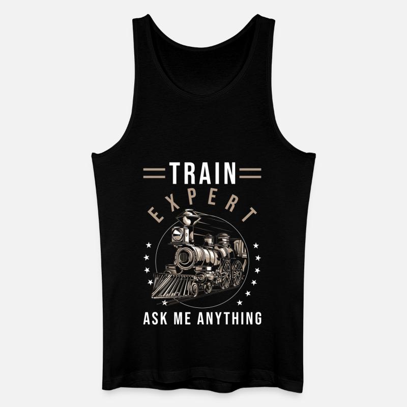 Zug Eisenbahn Geschenk - Männer Bio Tank Top - Schwarz