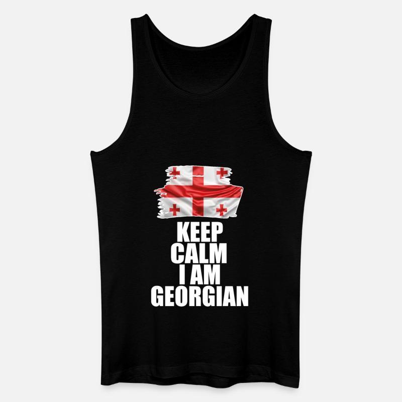 Keep Calm Im Georgian - Männer Bio Tank Top - Schwarz