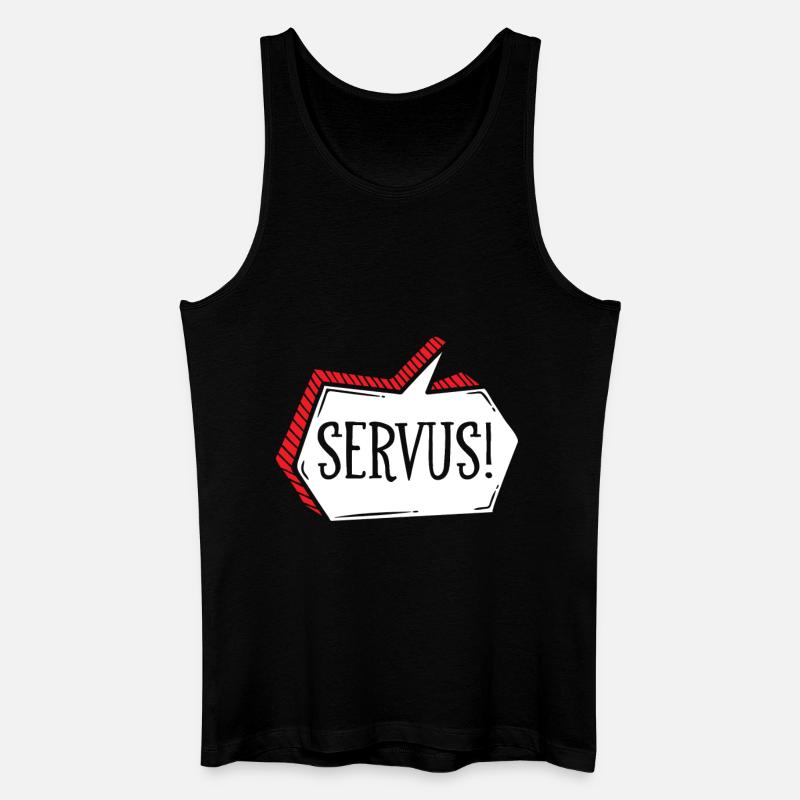 Servus - Männer Bio Tank Top - Schwarz