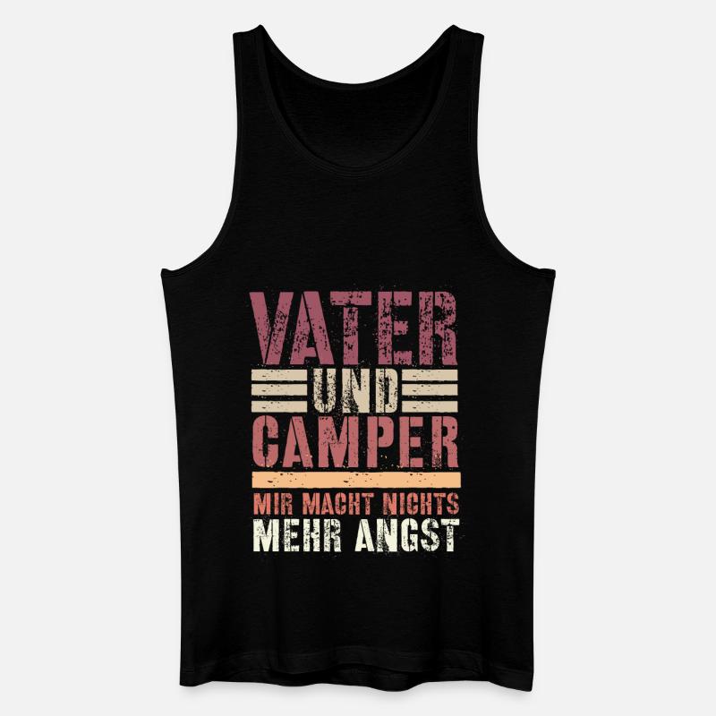 Papa und Camper - Männer Bio Tank Top - Schwarz