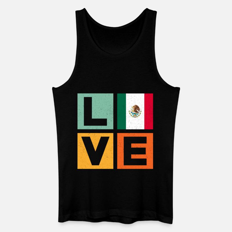 Mexiko Liebe - Männer Bio Tank Top - Schwarz