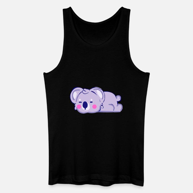 Schlafendes Koala - Männer Bio Tank Top - Schwarz