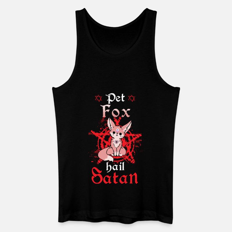 Pet Fox Hail Satan - Men’s Organic Tank Top - black