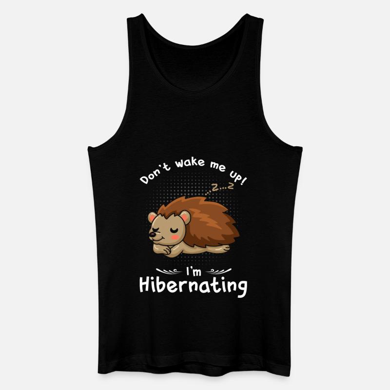 Winterschlaf Weck mich nicht Igel - Männer Bio Tank Top - Schwarz