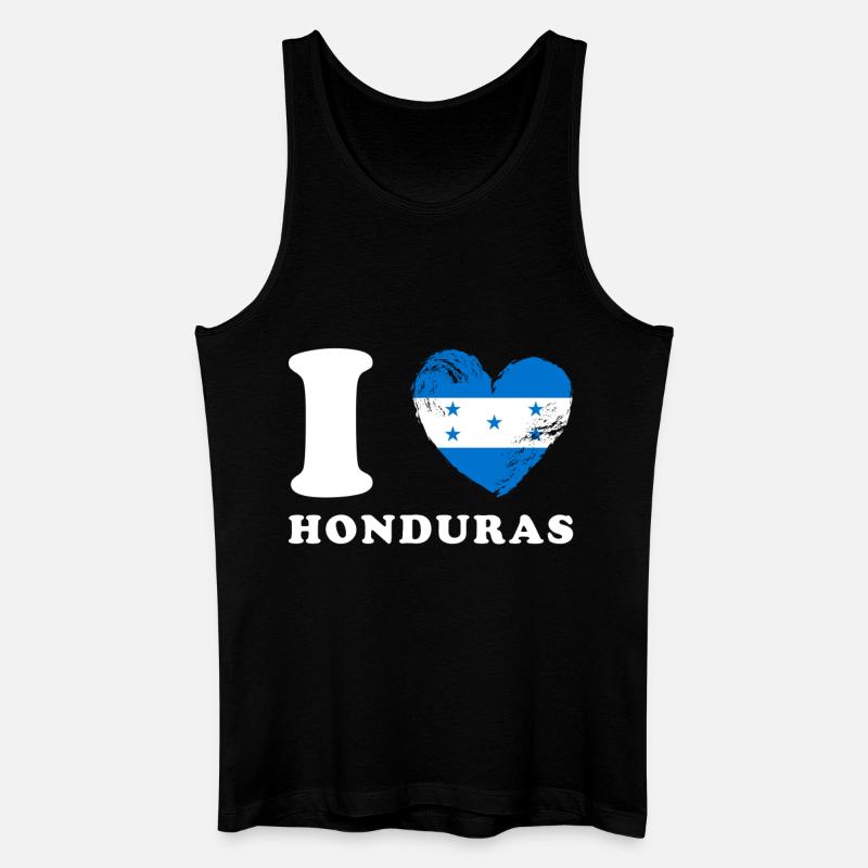 Ich liebe Honduras - Männer Bio Tank Top - Schwarz