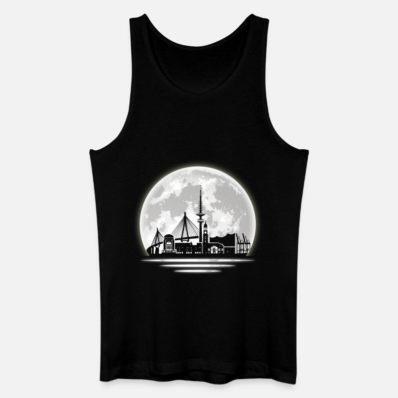 Hamburg Skyline - Männer Bio Tank Top - Schwarz