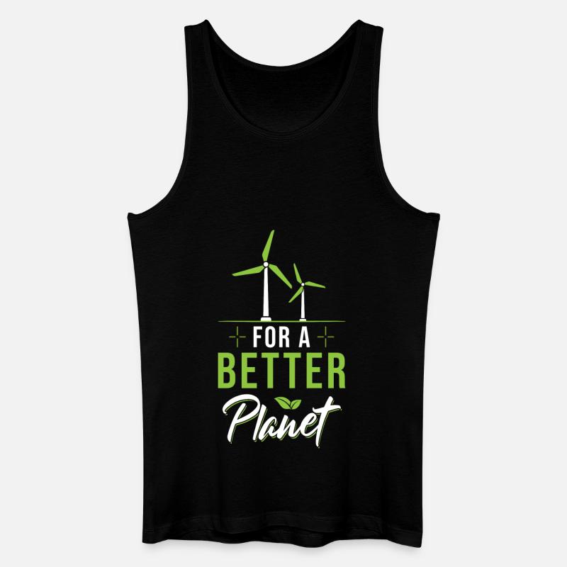 Windrad Spruch - Männer Bio Tank Top - Schwarz