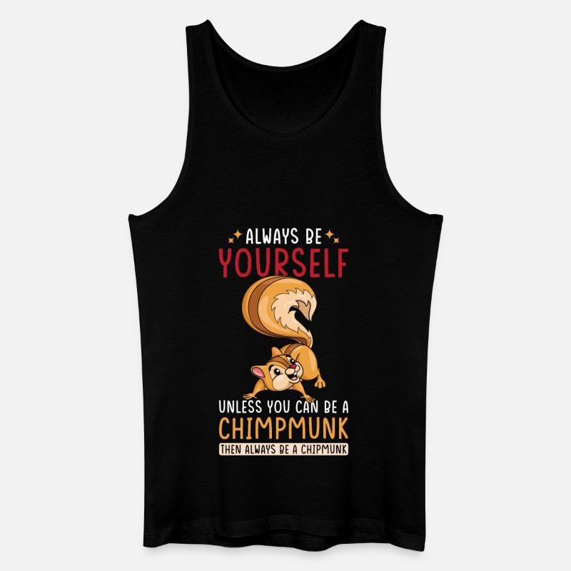 Streifenhörnchen - Männer Bio Tank Top - Schwarz