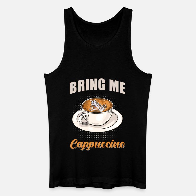 Cappuccino - Männer Bio Tank Top - Schwarz