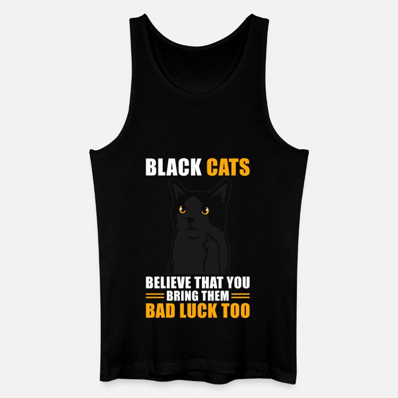 Aberglauben Schwarzer Kater - Männer Bio Tank Top - Schwarz