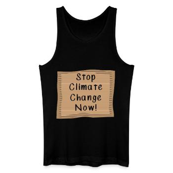 Stop Climate Change Now - Männer Bio Tank Top - Schwarz - Vorne