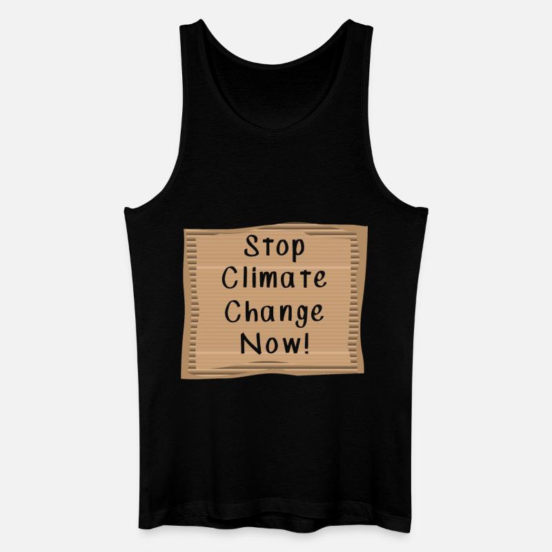 Stop Climate Change Now - Männer Bio Tank Top - Schwarz