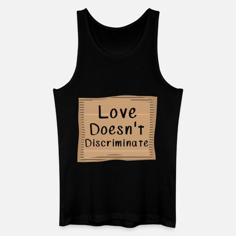 Love does not Discriminate - Männer Bio Tank Top - Schwarz