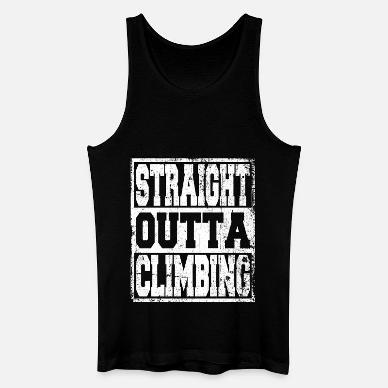 Klettern Spruch lustig - Männer Bio Tank Top - Schwarz