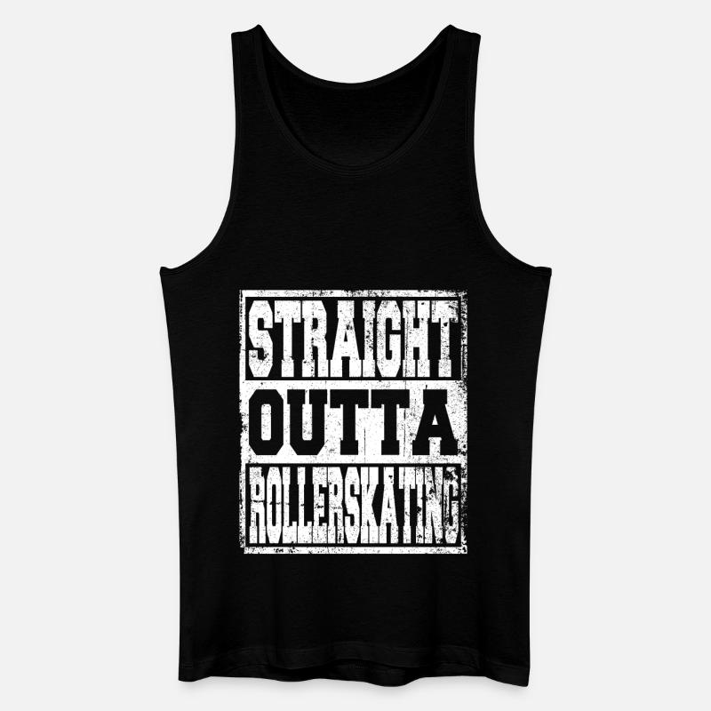 Rollerskating Spruch lustig - Männer Bio Tank Top - Schwarz