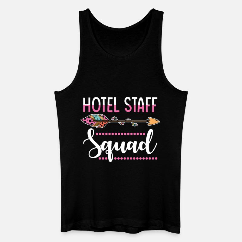 Hotel MItarbeiterin Gruppe - Männer Bio Tank Top - Schwarz